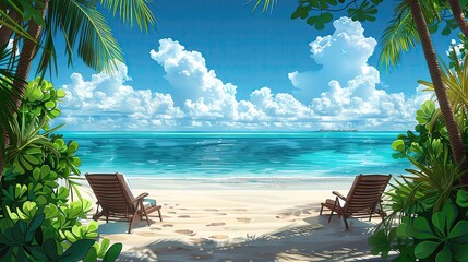 Romantic getaway template with scenic graphics and ample room for content