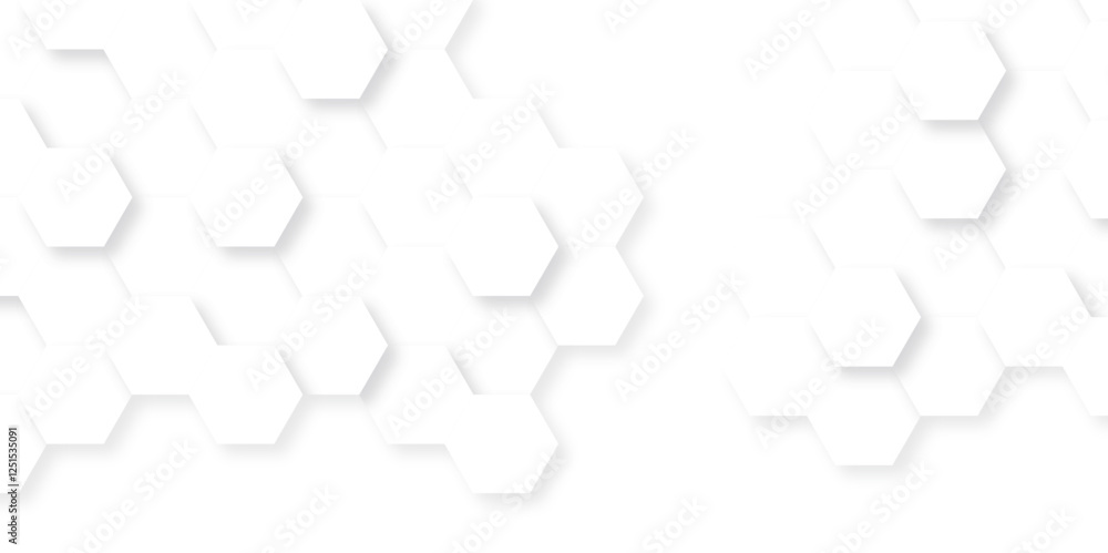 Poster background with hexagons. abstract background with lines. white texture background. hexagon abstract
