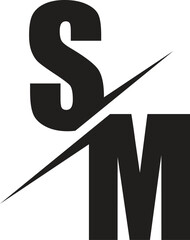 Fototapeta premium SM monogram logo design Vector Fill 