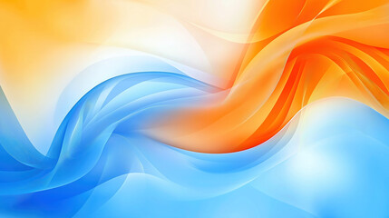A Gradient Background With Orange And Blue Colors, Flat Design, Grainy Texture, Simple, Minimalist, White Space At The Top Of The Frame, Blurred Edges, Smooth Curves, No Sharp Corners