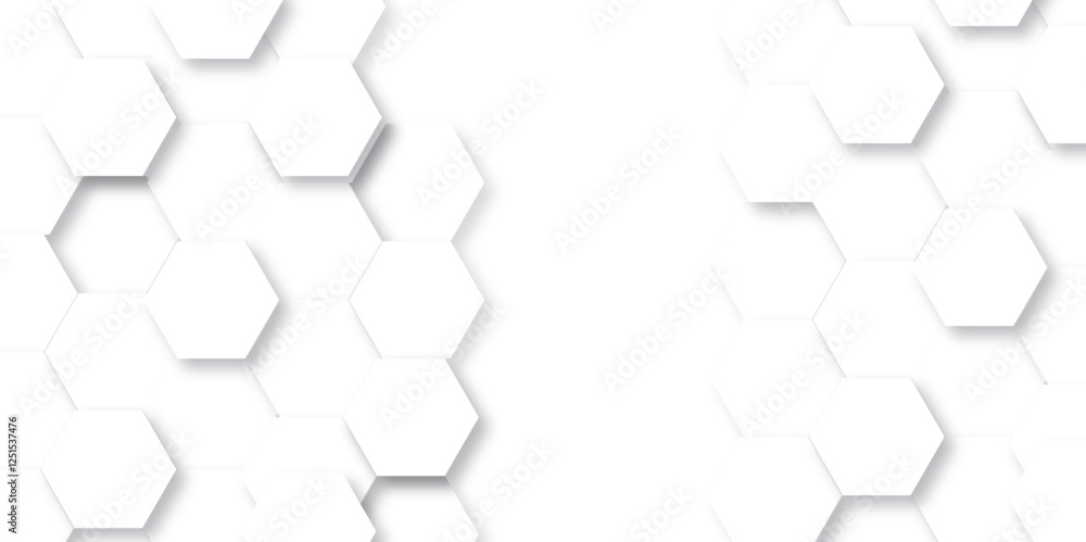 Poster background with hexagons. abstract background with lines. white texture background. hexagon abstract