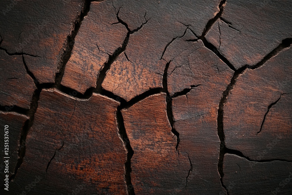 Poster texture of aged wood showing cracks and lines in a rustic environment