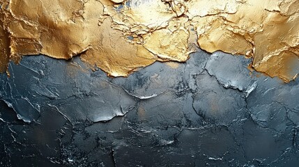 Fototapeta premium Vibrant Metallic Brushstrokes in Shimmering Shades of Silver and Gold for Luxurious Expression