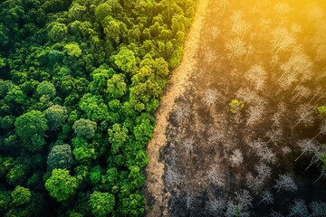 Forest to Desert: A Climate Change Transition
