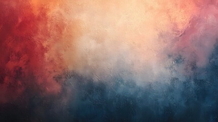 Fototapeta premium Abstract Texture with Warm Red and Peach Tones Blending into Cool Blue for a Modern Backdrop