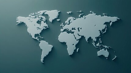 Naklejka premium World Map Outline 