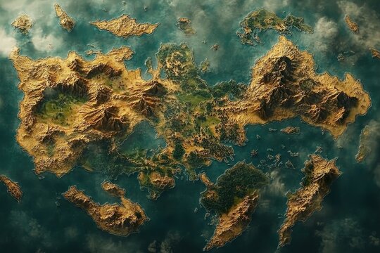 Dungeons and Dragons Fantasy World Map
