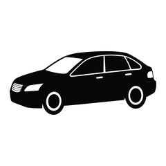 black car isolated on white