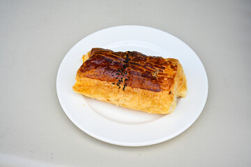 Turkish pastry product , tasty pogaca, acma . Simit, gevrek. Turkish Pastries; peynirli, patatesli, kasarli pogaca, sosili acma, dereotlu pogaca,  borek, acma, ay coregi at patisserie showcase.