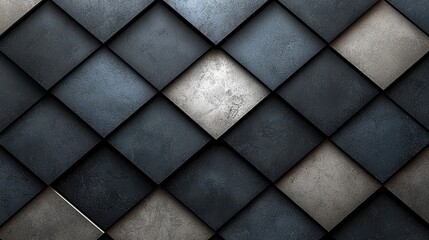 Seamless Diamond Lattice Pattern in Dark and Light Tones for a Striking Geometric Effect