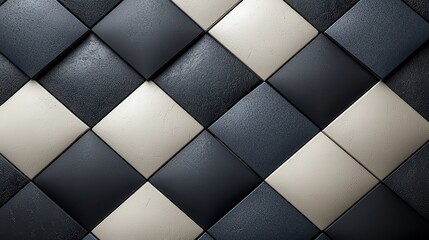 Seamless Diamond Lattice Pattern in Dark and Light Tones for a Striking Geometric Effect
