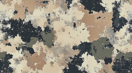 Seamless Digital Camo Pattern in Soft Earth Tones for a Muted Contemporary Camouflage Effect