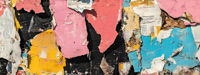 Fototapeta premium Vibrant Abstract Mixed-Media Collage