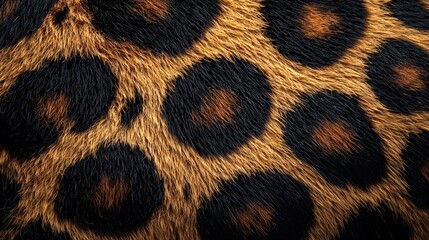 Striking Seamless Leopard Print Pattern in Bold Black and Brown for a Wild Modern Look