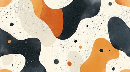 Modern Seamless Line Art Pattern with Irregular Shapes for a Dynamic Contemporary Abstract Expression