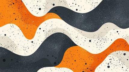 Modern Seamless Line Art Pattern with Irregular Shapes for a Dynamic Contemporary Abstract Expression