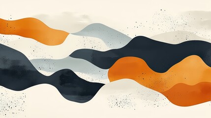 Modern Seamless Line Art Pattern with Irregular Shapes for a Dynamic Contemporary Abstract Expression