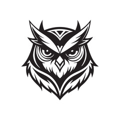 owl face logo, icon