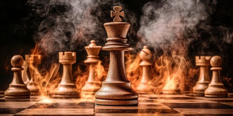 King in Flames: A Chess Masterpiece
