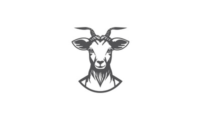 Goat head icon logo design