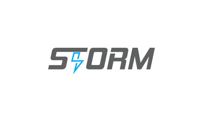 Lightning strom logo design template vector