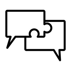 Fototapeta premium Collaborative Chat Vector Line Icon Design