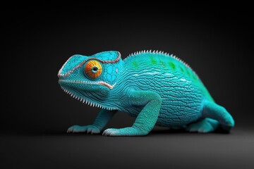 Fototapeta premium Realtime Digital Chameleon Rendering for Advanced Visual Effects Motion Graphics Film Visuals Stunning Realtime 3D Character Animation Procedural Texture Generation