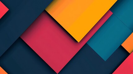 Fototapeta premium Abstract Geometric Design with Vivid Colors and Shapes
