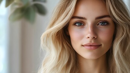 kobieta, portret, blond włosy, bliski portret, 