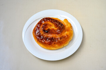 Turkish pastry product , tasty pogaca, acma . Simit, gevrek. Turkish Pastries; peynirli, patatesli, kasarli pogaca, sosili acma, dereotlu pogaca,  borek, acma, ay coregi at patisserie showcase.