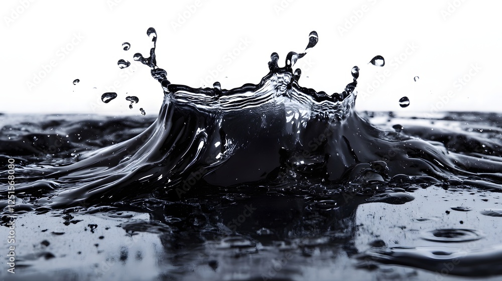 Poster dramatic black and white image capturing the motion and energy of a powerful water splash the image 
