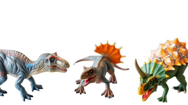Dinosaur Toy Figures in Various Species and Poses