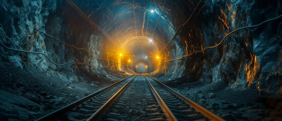 A freight train with cars filled with coal moves s_003