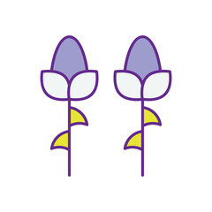 Corn field icon vector stock illustration