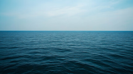 Obraz premium Calm Blue Ocean View Under a Clear Sky for Travel Content