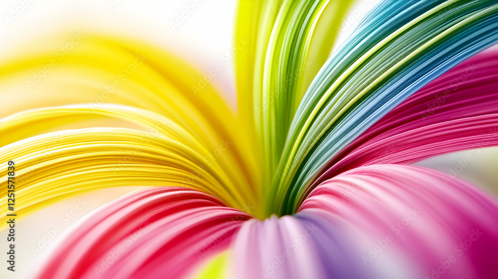 Poster colorful abstract lines creating a vibrant and dynamic artistic composition
