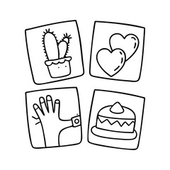 hand drawn icons