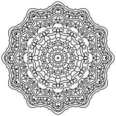 Circular Mandala Design for Focus and Relaxation