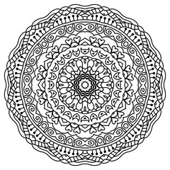 Circular Mandala Design for Focus and Relaxation