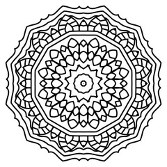 Circular Mandala Design for Focus and Relaxation