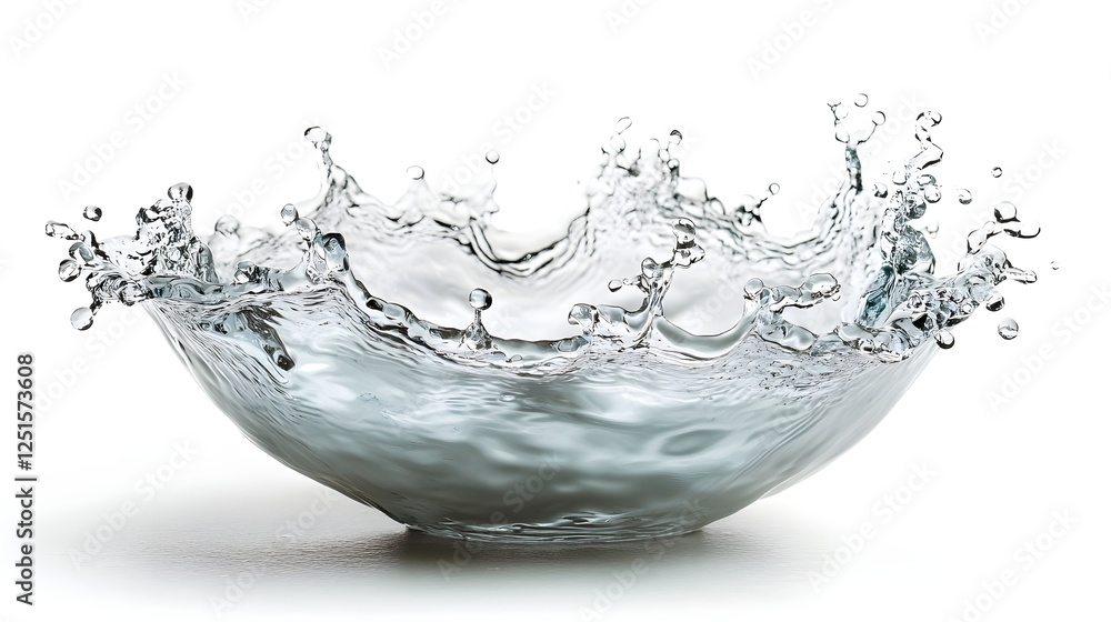 Leinwandbilder dramatic splash of transparent liquid rippling with energy and movement creating an abstract and dyn