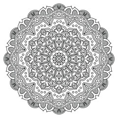 Circular Mandala Design for Focus and Relaxation