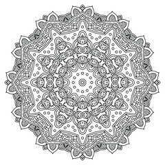 Circular Mandala Design for Focus and Relaxation