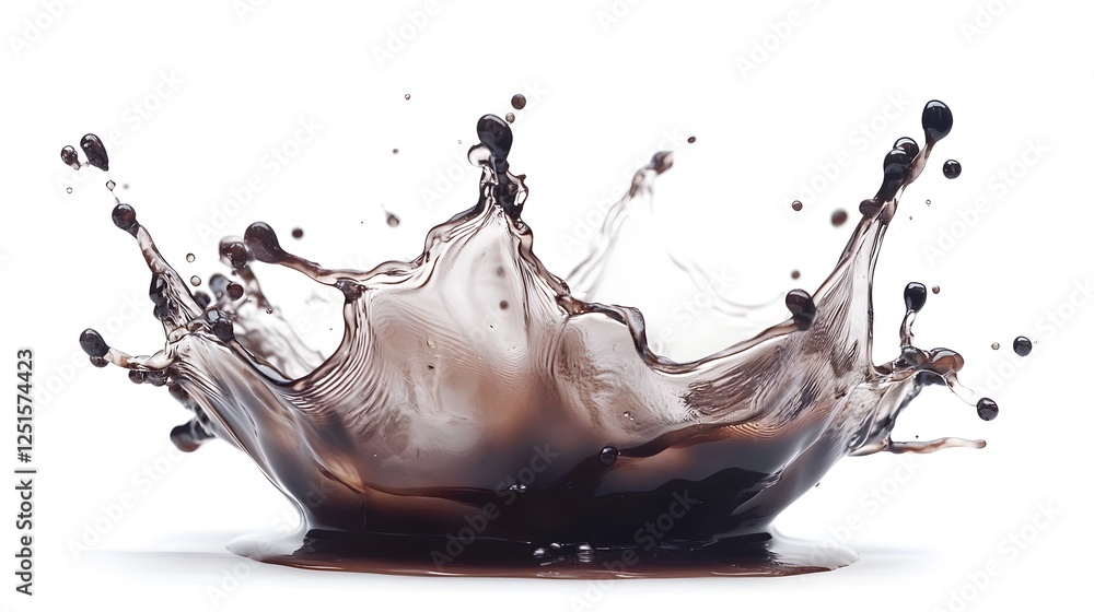 Poster Dramatic splashing liquid creating an abstract art effect with dynamic movement vibrant colors and a sense of energy and transformation