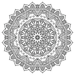 Circular Mandala Design for Focus and Relaxation