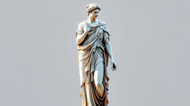 Elegant Marble Statue of a Classical Woman