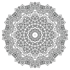 Circular Mandala Design for Focus and Relaxation