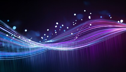 a purple and blue line with white dots