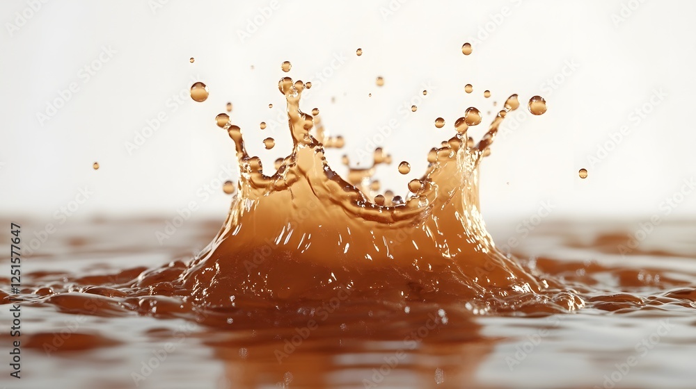 Aufkleber Dramatic water splash with colorful droplets and flowing motion capturing the energy and power of a natural liquid force  The image showcases the dynamic and abstract beauty of water in motion