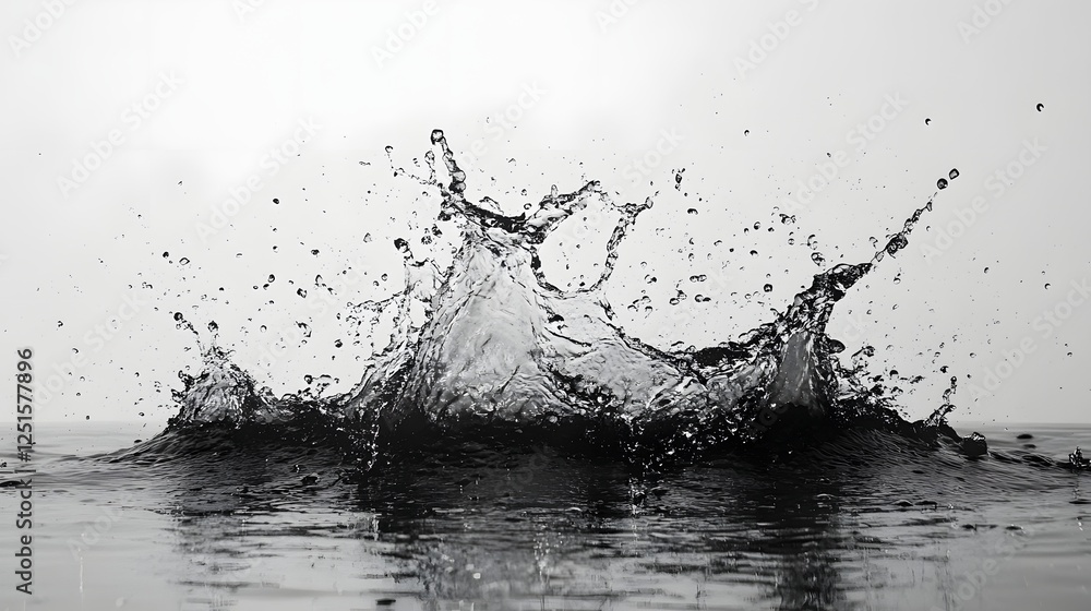 Leinwandbilder dramatic water splash with dynamic movement energy and vibrant liquid flow powerful crashing water c